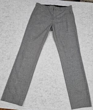 Vince, Slim Fit, Plaid, Griffith, Pants, Stretch Fabric, Grey, Mens Sz 31x33 New